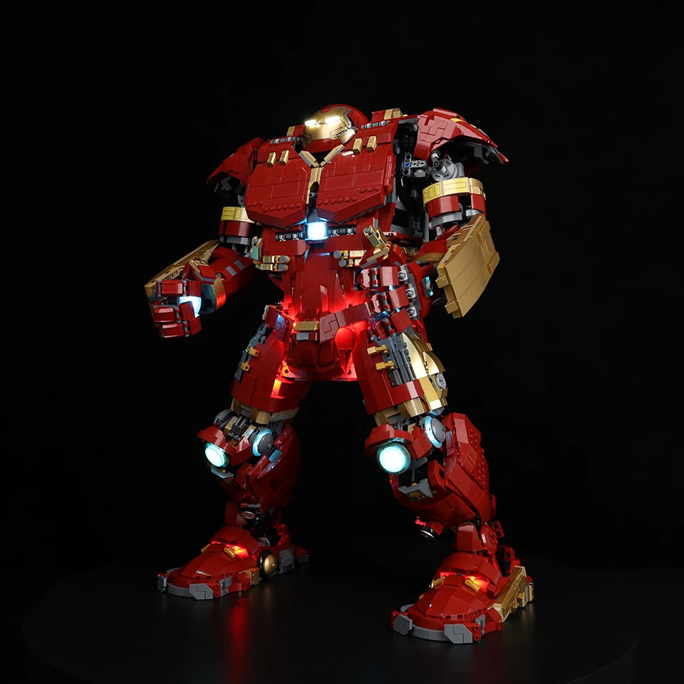 LED osvetlenie súpravy pre Hulkbuster 76210 MAVET Super Heros Building Blocks Model iba súprava LED Light Set Kit