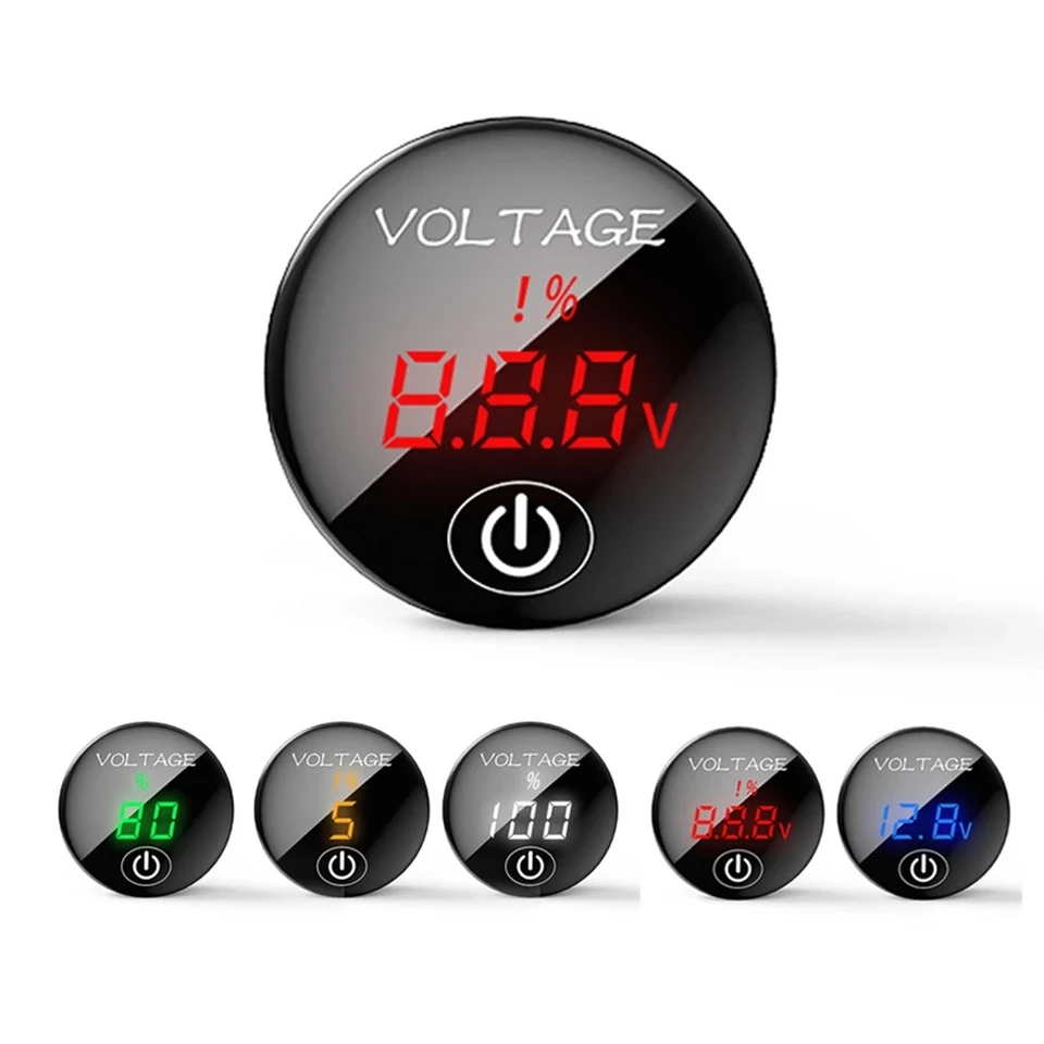 LED panel digitálny automobil Motocykel Voltmeter Voltmeter Voltmeter s dotykovým spínačom DC 5V-48V