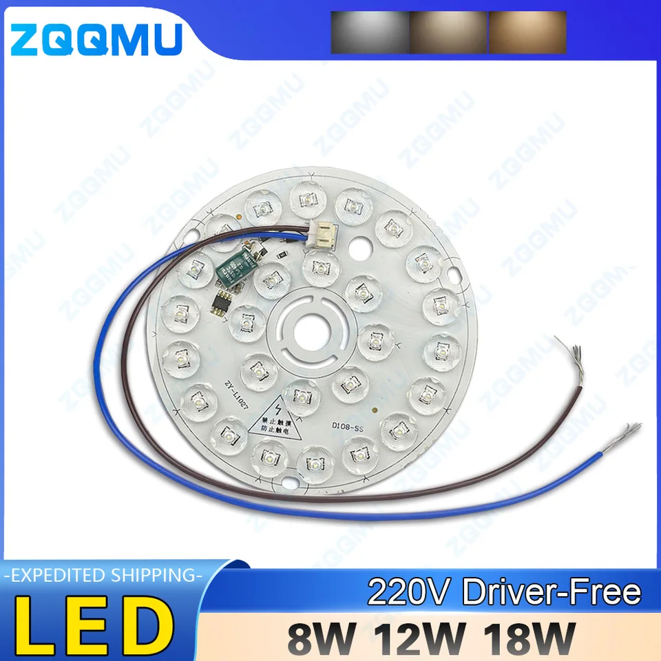 LED panelové okrúhle svetlo 6W 12W 18W SMD2835 AC 220V bez ovládača LED Panel LED Panel Round Light Panel LED SDEL