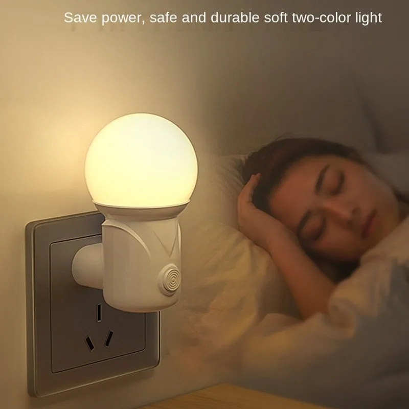 LED plug-in nočné svetlo 2-farebné detské ošetrovateľské oky spánok Light Spálňa Svetlá Svetlá Energia šetriace roztomilé koridorové lampa balkón