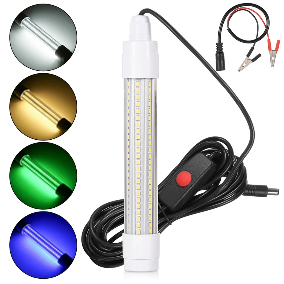 LED pod vodou rybárske svetlo Rybárske atraktorové svetlo Multifunkčné ponorné lodné lampa Super jasné pre ryby chobotnice priťahovanie