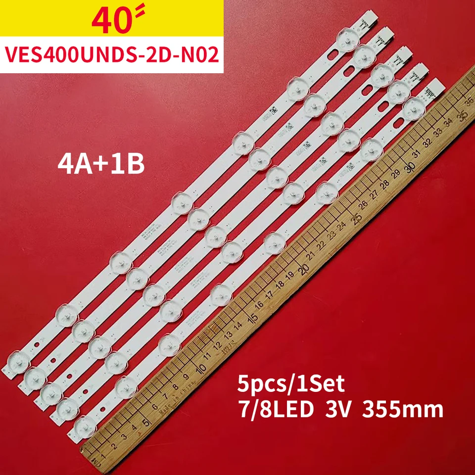 LED podsvietenie 40DLED_A B-TYPE VES400UNDS-2D-N02 N03 N04 LT-40C750 pre Toshiba 40S3653DB 40L1533DB 40L1553DB JT014001