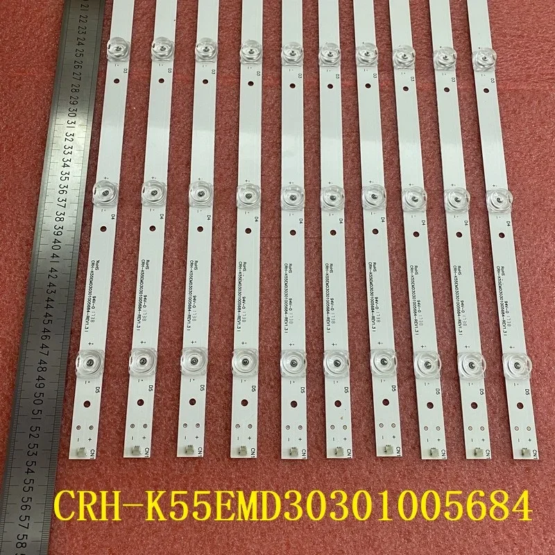 LED podsvietenie 5LED pre HAIER 55UFC2500A 55UFC2500 RTUC5537 PLEDC5575-UHD CRH-K55EMD30301005684 12-55C100-3030-0D18-5X10