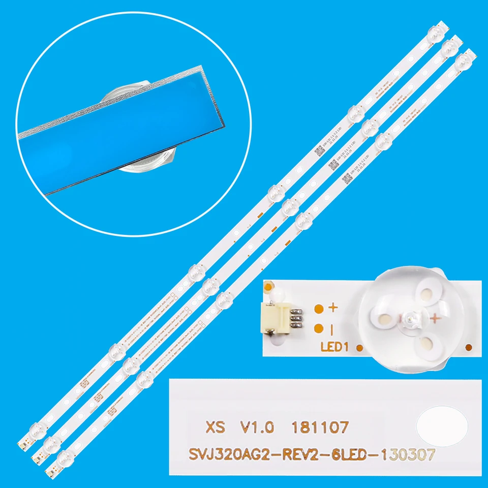 LED podsvietené prúžky pre STV-LC32T880WL SVJ320AJ0 SVP320AH6 SVJ320AG2_REV2_6LED_130307 RF-AC320E30-0601S-01 RF-AC320E30-0601S-02