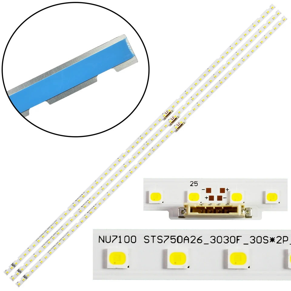 LED podsvietené prúžky pre UN75NU710DF UN75NU6900F BN96-46078A BN61-15487A STS750A26-3030F-30S*2P-Rev1.0-171227 NU7100