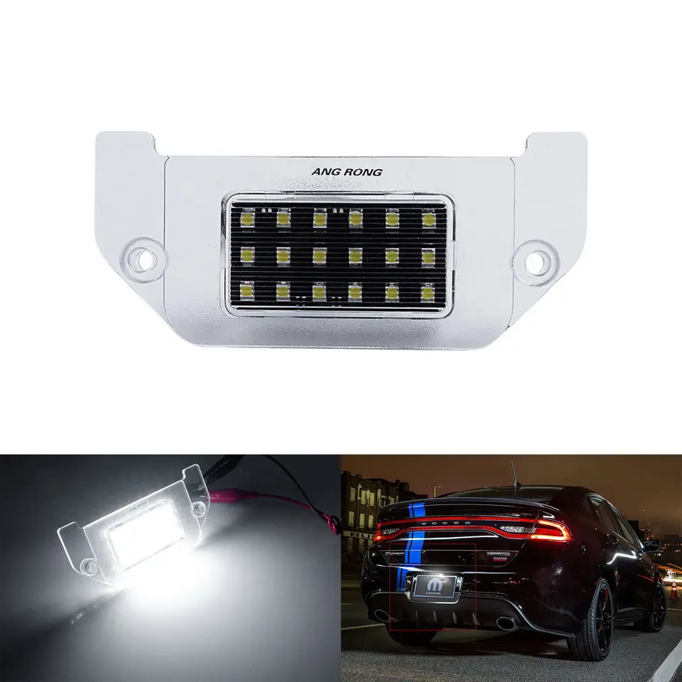 LED poznávacia značka Svetelná lampa biela pre Dodge Avenger Challenger Charger 2008-14