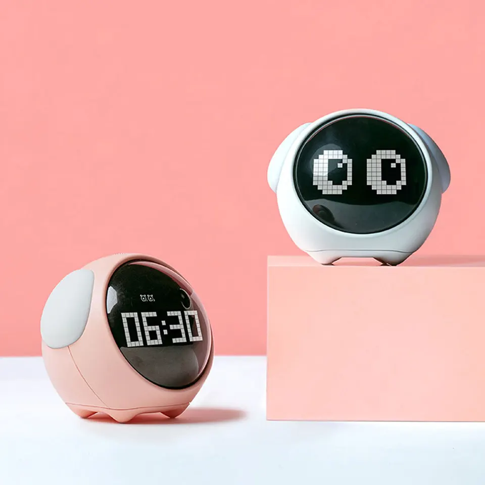 LED prebudenie svetlo roztomilý budík Elektronický stôl Design Digital moment Spálňa dekorácie a príslušenstvo inteligentná hodina