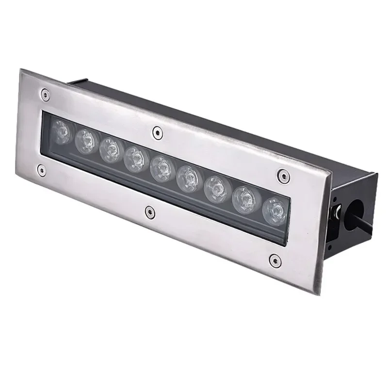 LED prúžok zakopaný svetlo vonkajšie vodotesné vstavané linky na stenu Svetlo dúhový krokový prúžok chodník svetlo