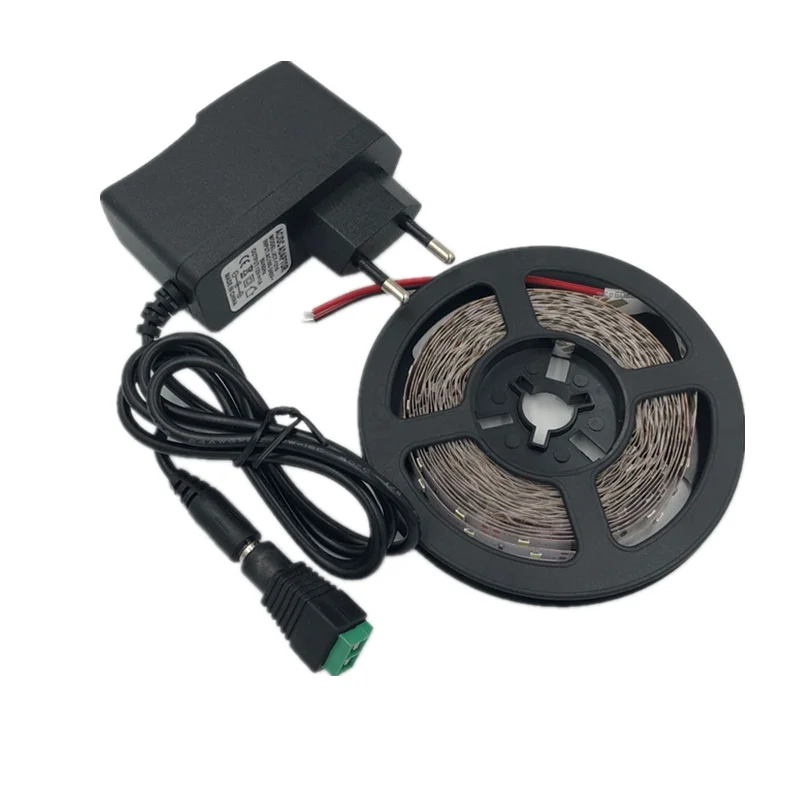 LED pásové svetlo 5m 60LEDS/m jednostranná farba 2835SMD Flexibilná páska LED 12V napájanie, teplá biela, biela, červená, modrá, zelená, žltá