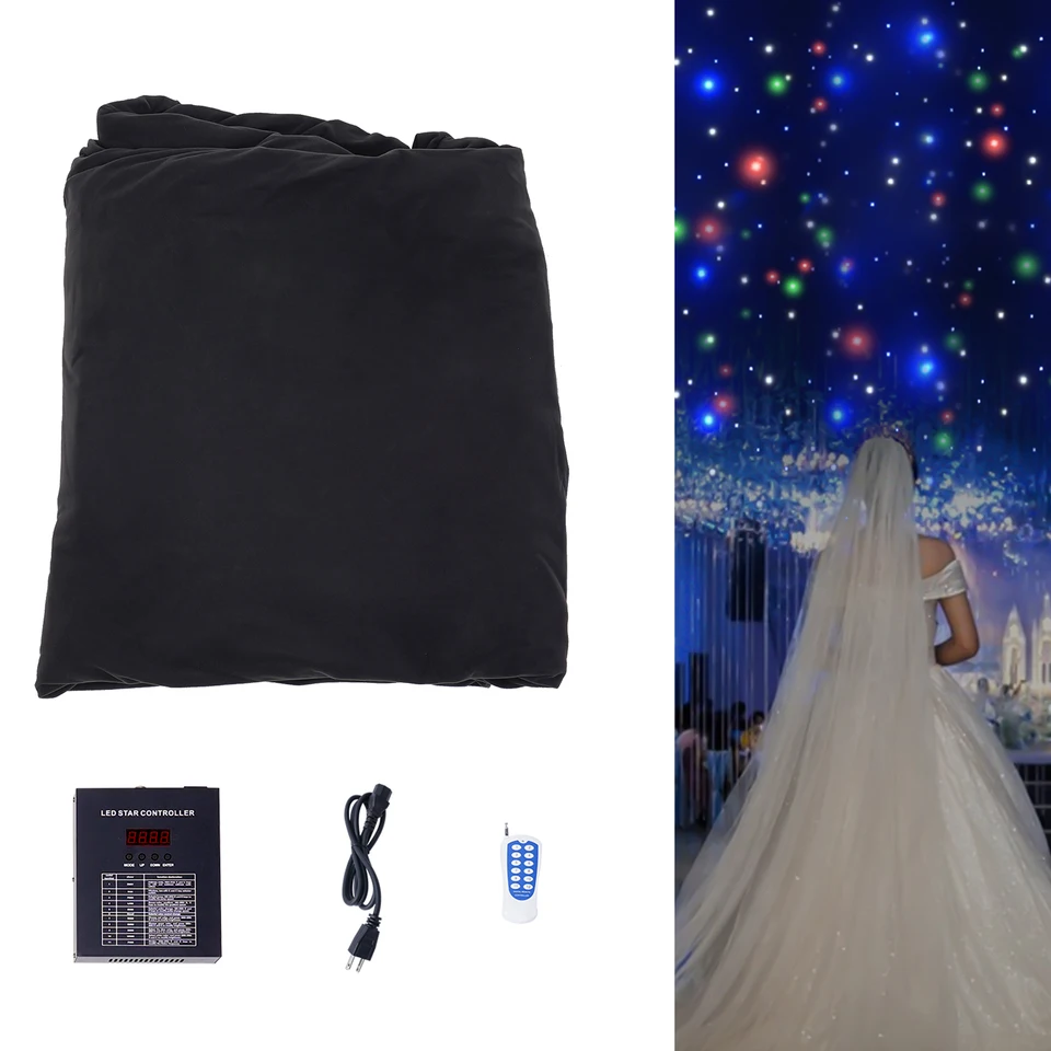 LED pódium pozadie s diaľkovým vzdialeným 13*13 stôp LED hviezdne svetlo závesné pozadie Galaxy Starry pozadie rekvizity Photography Night