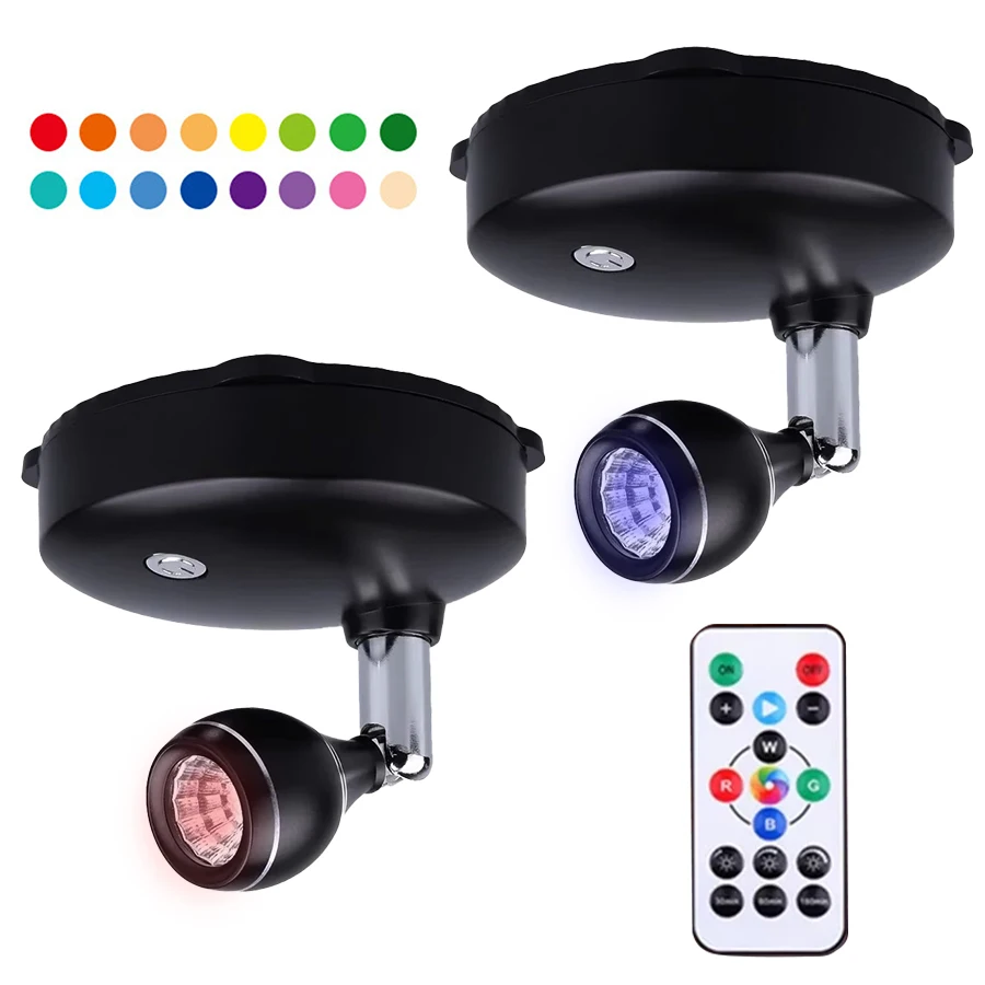 LED reflektory bezdrôtové otočné nástenné lampa nabíjateľné s diaľkovým ovládaním pre vnútornú skrinku šatníkovú chodbu schody osvetlenie