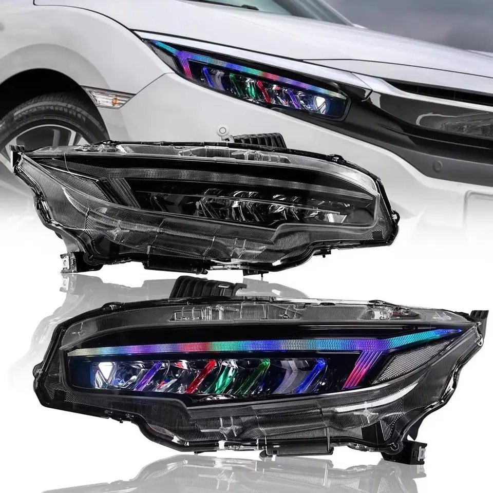 LED RGB svetlomety pre Honda Civic 10. Gen 2016-2022 so sekvenčným smerovým signálom sedanom/kupé/hatchback ex/lx/Sport/Touring/si/t