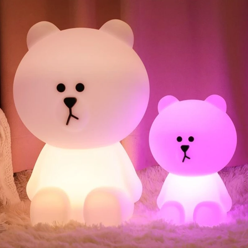 LED roztomilý 30 cm medveď nálada ľahká nočná lampa Detské spálne nočné svetlá LED START LIVE LIGHT obývacia izba podlaha svetlo k narodeninám darček
