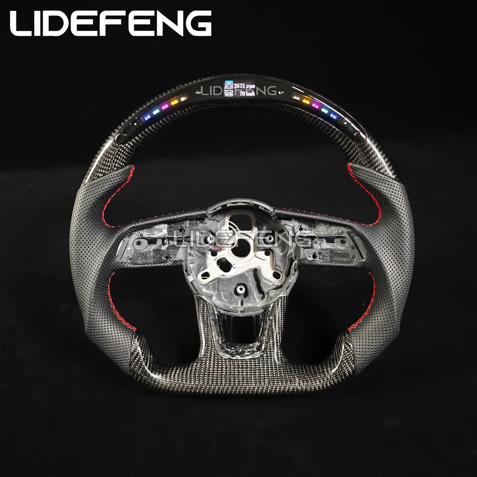 LED RPM volant z uhlíkových vlákien vhodný pre Audi RS3 RS4 RS5 S3 S4 S5 A3 A4 A5 2016-2023 Prispôsobené závodné koleso