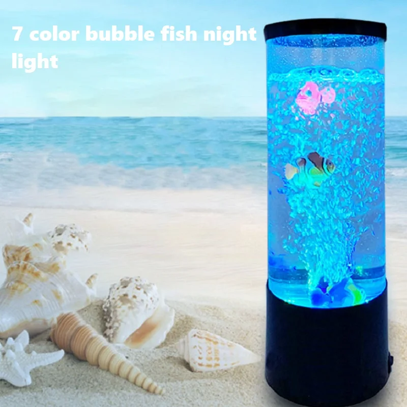 LED rybárska lampa Ambient Night Light Light diaľkové ovládanie farbu Zmena dekoratívnych svetiel Akvárium narodeniny darček pre deti USB