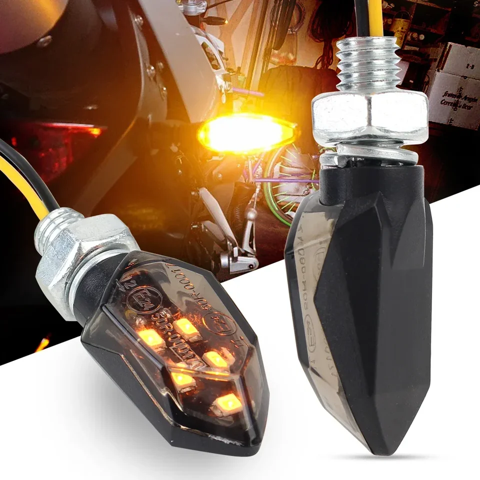 LED smerom signál svetlo Super Bright 2pcs Motocykel Mini univerzálna LED motocykla lampa jantáru blinker LED indikátory LED svetlo