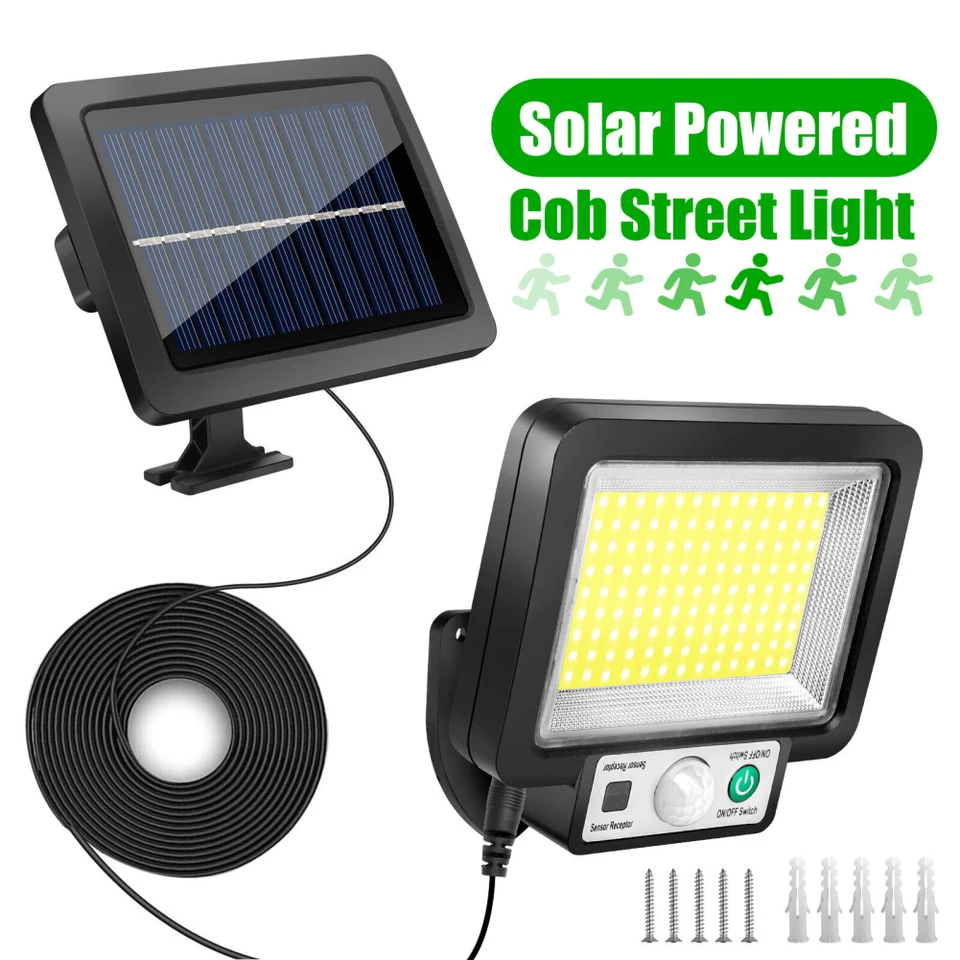 LED solárna nástenná lampa 3 Mode IP65 vodotesný pohybový snímač pohybu záhradné pouličné osvetlenie Solárne lampa pre záhradné bezpečnostné nástenné svetlá