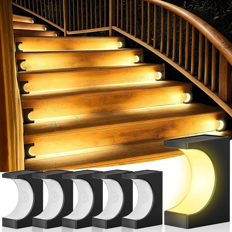LED solárne krokové lampa Path schodisko vonkajšie záhradné svetlá vodotesné balkón ľahké dekorácie pre predné dvere terasy schodisko Svetlo