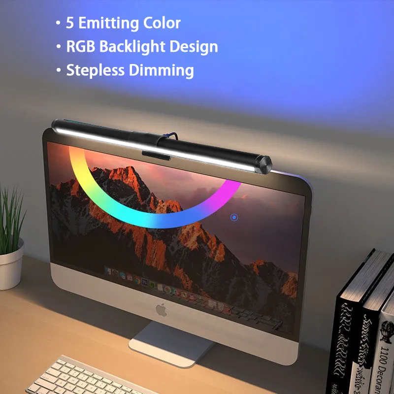 LED svetlo monitorová obrazovka s USB Stepless Doming Lights Decor Decor Nastavenie počítača Čítanie čítania svetla zavesené stolové lampy