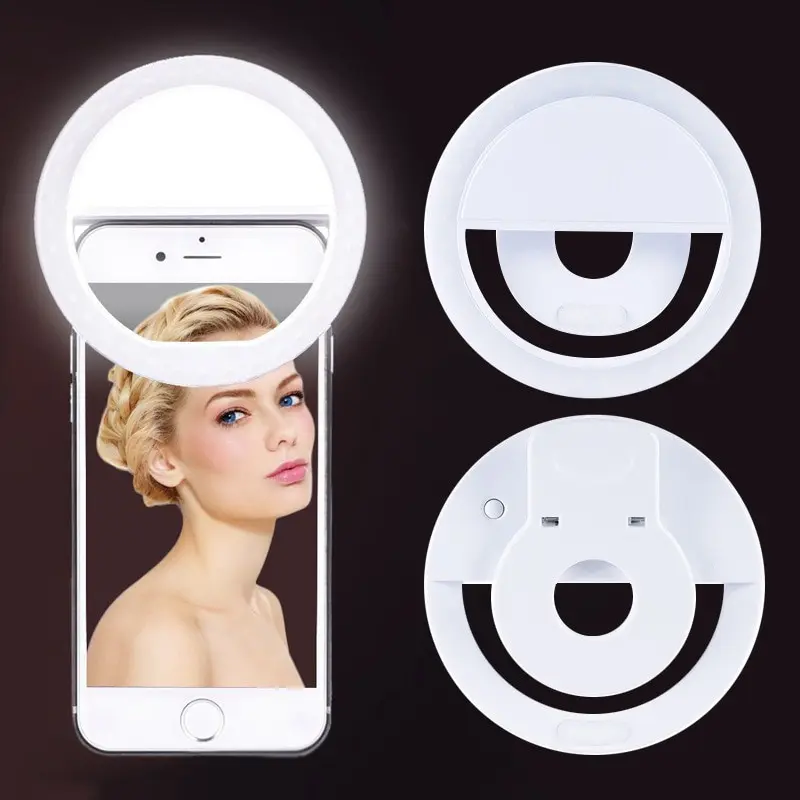 LED svetlo prsteň s USB telefónnymi nabíjačkami selfie svetlo kompatibilné s iPhone Samsung Xiaomi POCO