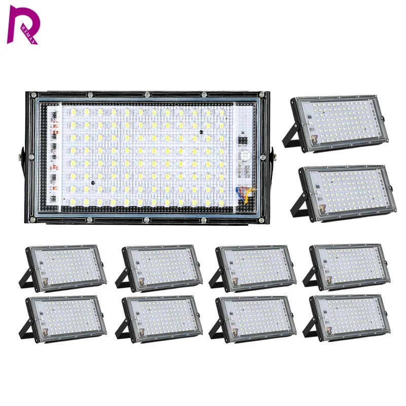 LED svetlomet 50 W 100 W AC 110V 220V Outdoor Flood Light Street Lamp projektor Exteriér IP65 nepremokavý LED reflektor pre záhradu