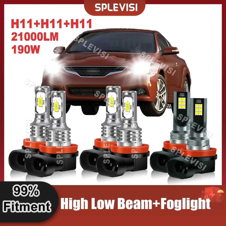 LED svetlomet H11+H11 vysoký nízky lúč+H11 Foglight pre Nissan Altima 2007 2008 2009 2010 2012 2012 2013 2014 2015 2015 2016 2017 2017