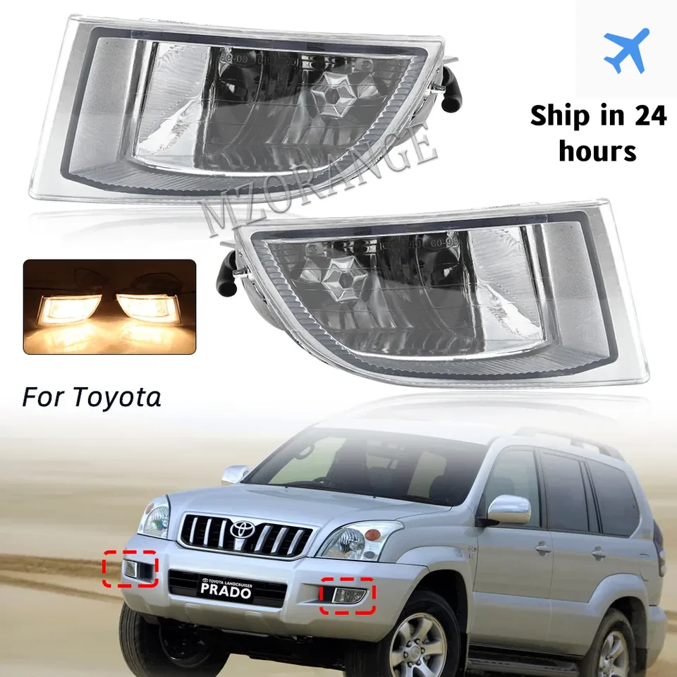LED svetlomet hmlových svetiel pre Toyota Land Cruiser Prado 120 2002-2009 Lampový kryt Grill Rámový signál Denné hmlové svetlá