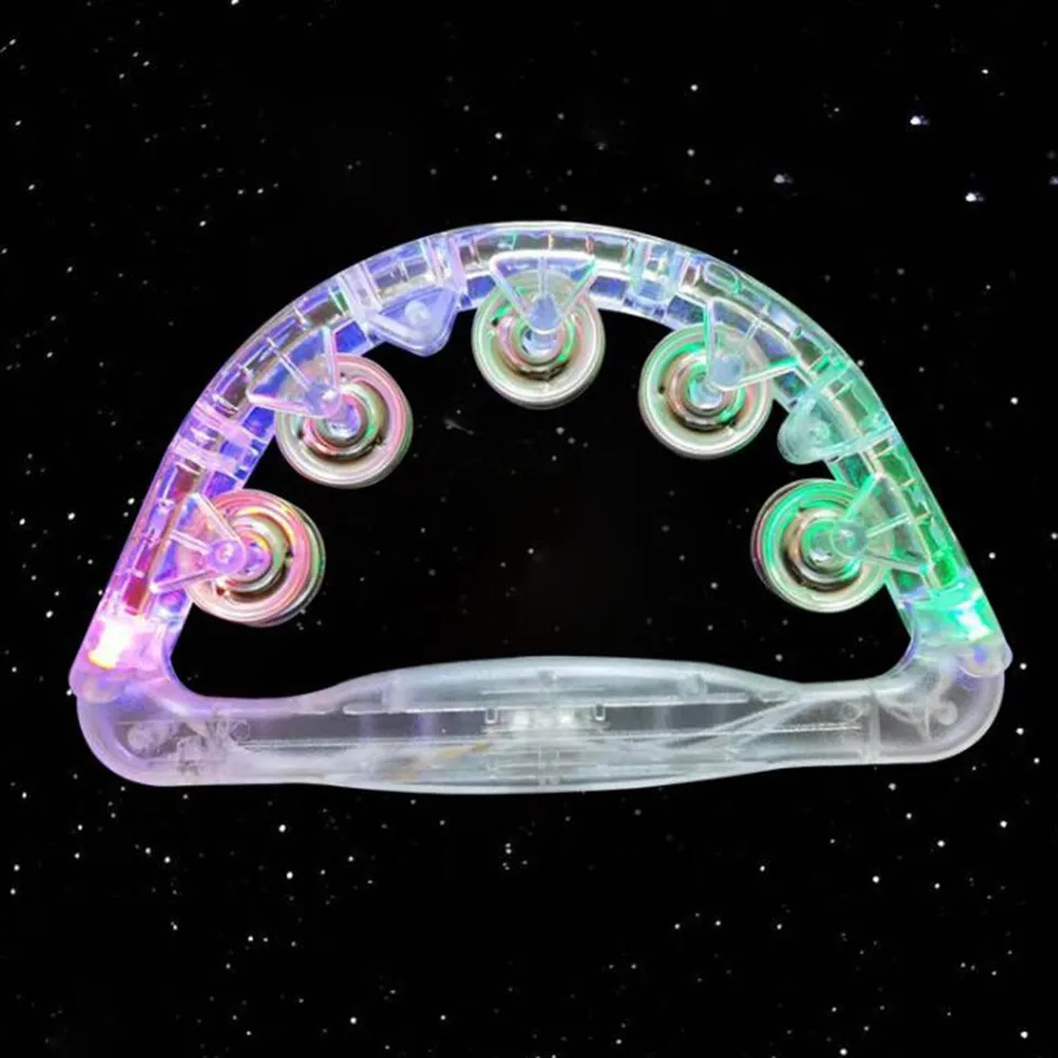 LED TAMBOURINY CLEAR LILLEG SENSORE HODY BLACKING TAMBOURÉ HUDBICKÉHO DOHODNUTIE TREKOVANIE Hračky pre festivaly k narodeninám Orff