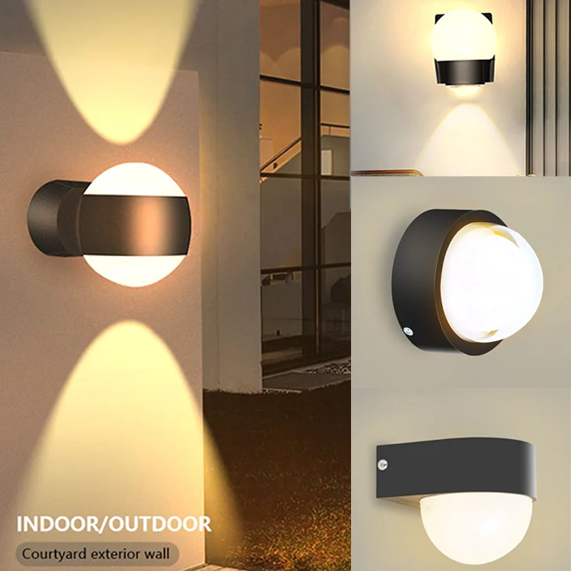 LED vonkajšia stena svetlo vodotesná vodotesná IP66 MOUL SENSOR LED LED vonkajšie osvetlenie veranda Balkónové záhradné svetlá vonkajšia nástenná lampa