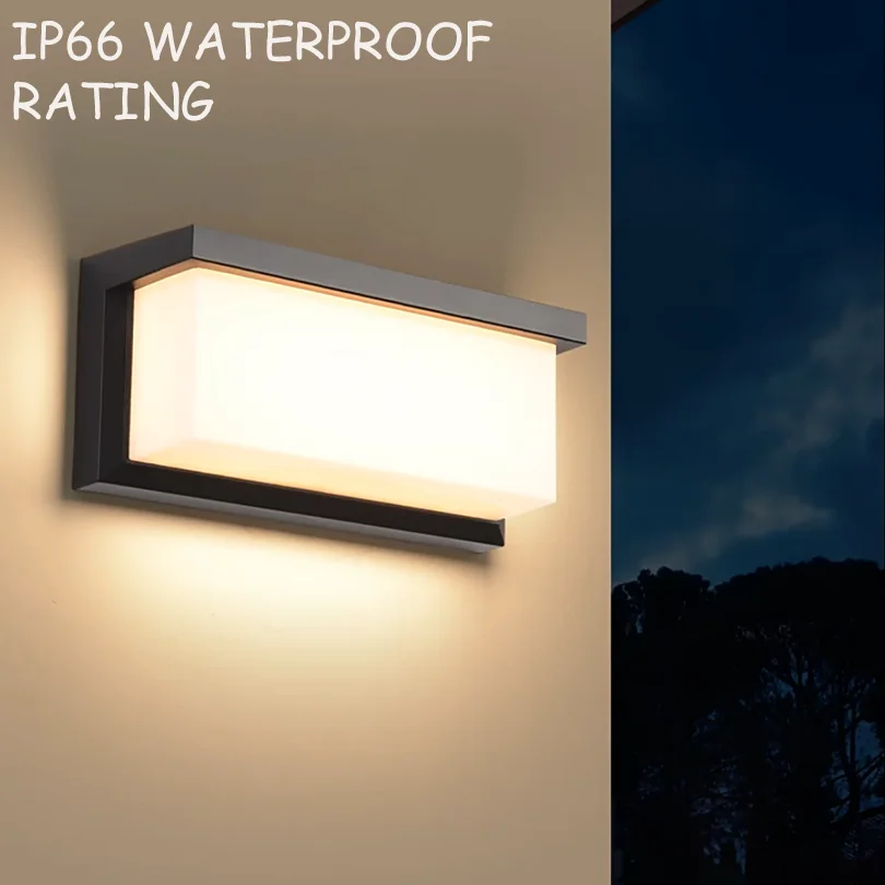LED vonkajšia stena svetlo vodotesná vonkajšia LED svetlo LED radarový snímač vonkajšej lampy pre balkónové záhradné svetlá vonkajšie osvetlenie