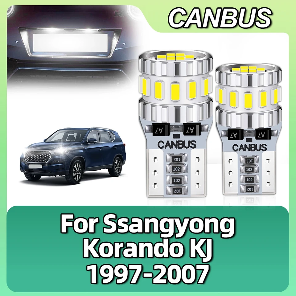 LED W5W T10 168 194 192 Lights Canbus Parking Dome Laps Lamp pre Ssangyongkorando KJ 1997-2002 2003 2004 2005 2006 2007 2007