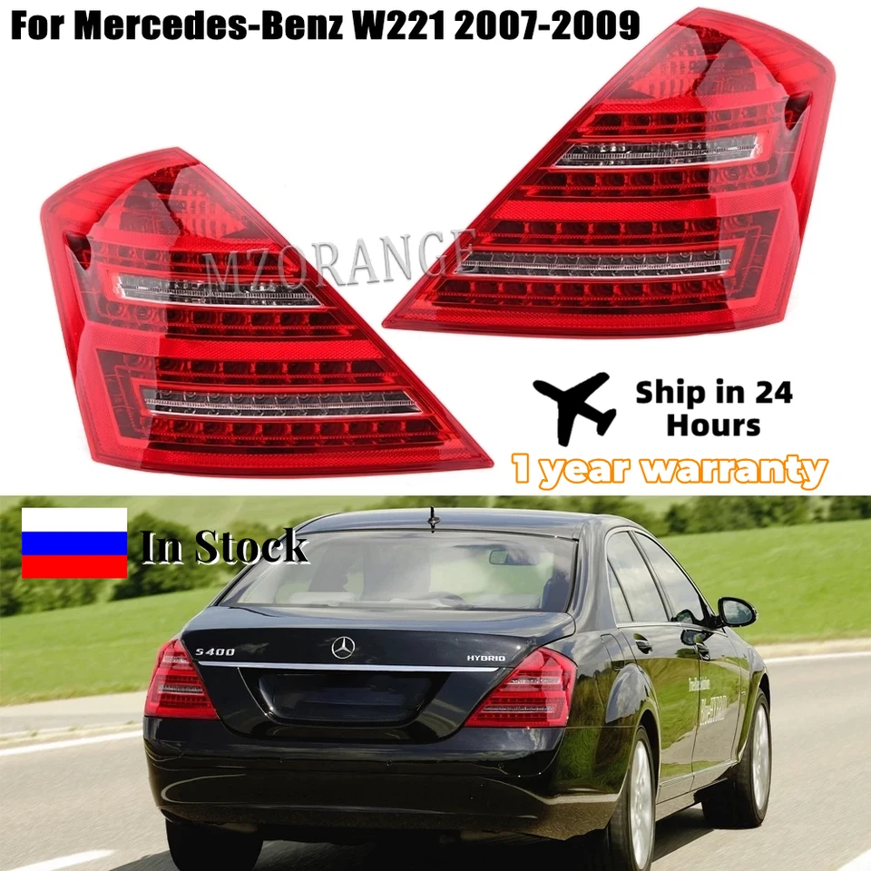 LED zadné reflektorové zadné svetlo pre Mercedes Benz W221 S-Class 2007 2008 2009 DRL Turn Signal Stop Stop Brzdenie Hmlové lampa Automobil