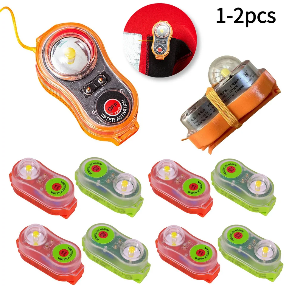 LED záchranné vesty LED LIVE SVETLO Voda-aktivujú bezpečnostné osobné lokalizátor Svetlo vodotesná životná záchrana Výstražná lampa na kúpanie morským rybolovom