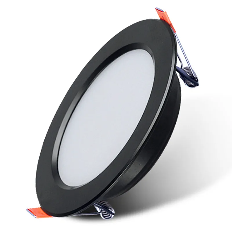 LED čierny downlight RGB 5W 7W 9W 12W15W zapustená lampa 220V LED panela Žiarovka Spálňa Kuchyňa Kúpeľ