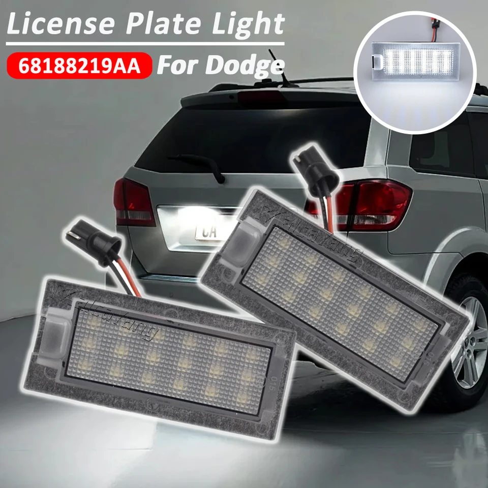 LED číselné tanier Svetlo pre Fiat Freemont 2ks Chyba bezplatná poznávacia značka pre Dodge Journey