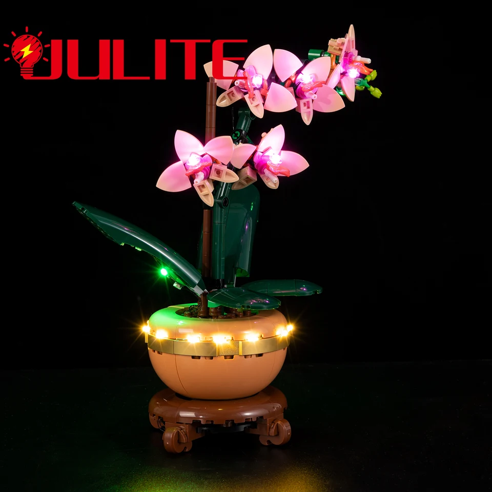 LED ľahká súprava pre mini orchideu #10343 DIY Hračky (nezahrnuté stavebné bloky)
