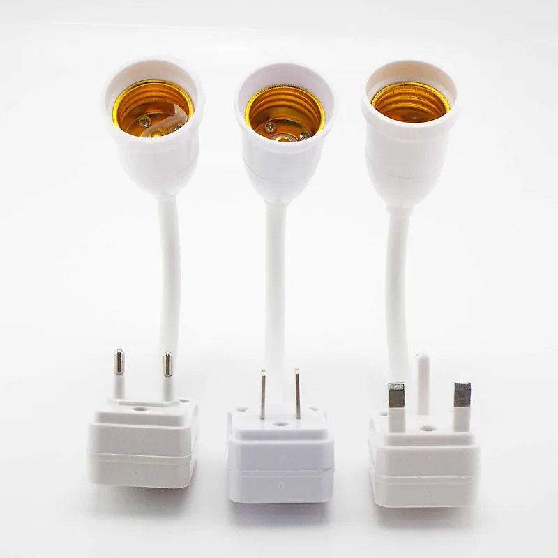 LED žiariaca žiarovka E27 Socket Lamp Base Držiak držiaka Adaptér prevodník s prepínačom EÚ US US