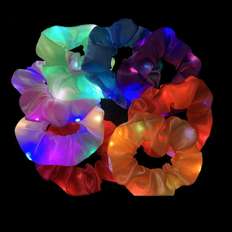 LED žiarivé svetlo UP SHIRCHIES VEĽKÉ ČERVOSŤ NIE ČERVENÁ ČERVENÁ BAR Bungee vlasy gumový pás