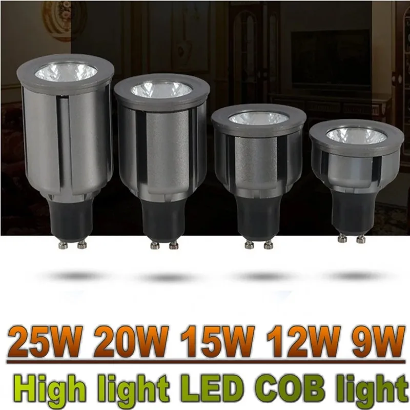 LED žiarovka E27 E14 GU10 MR16 LED žiarovky COB 9W 12W 15W 20W 25W Spotlight LED DOWN SPOT SPORT WHREAT WHITE BIELA ​​DOMOV LED žiarovka LED žiarovka