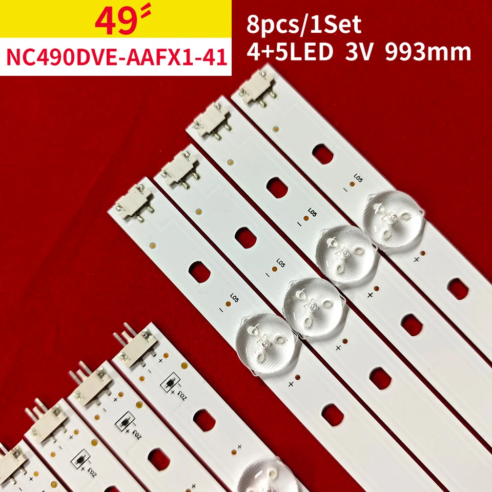 LED žiarovky NC490DGG-AAFX1-41CA GAN01-1255A-P1 GAN01-1256A podsvietené prúžky NC490DGG-AAGX1-41CA GAN01-1294A-P1 GAN01-1295A