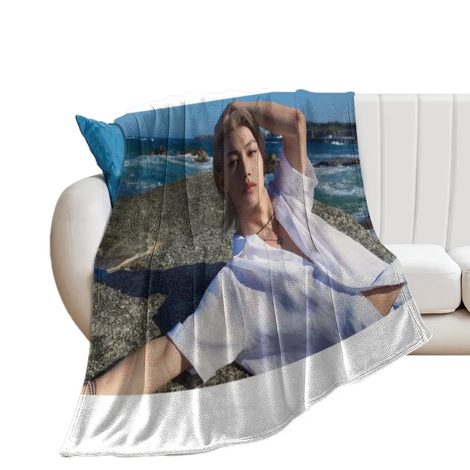 Lee Felix Summer Vibes Priateľ materiál Stray Kids Skz KPOP Boy Group Hot Poster W Photoshoot Hrot prikrývky Turistické prikrývky