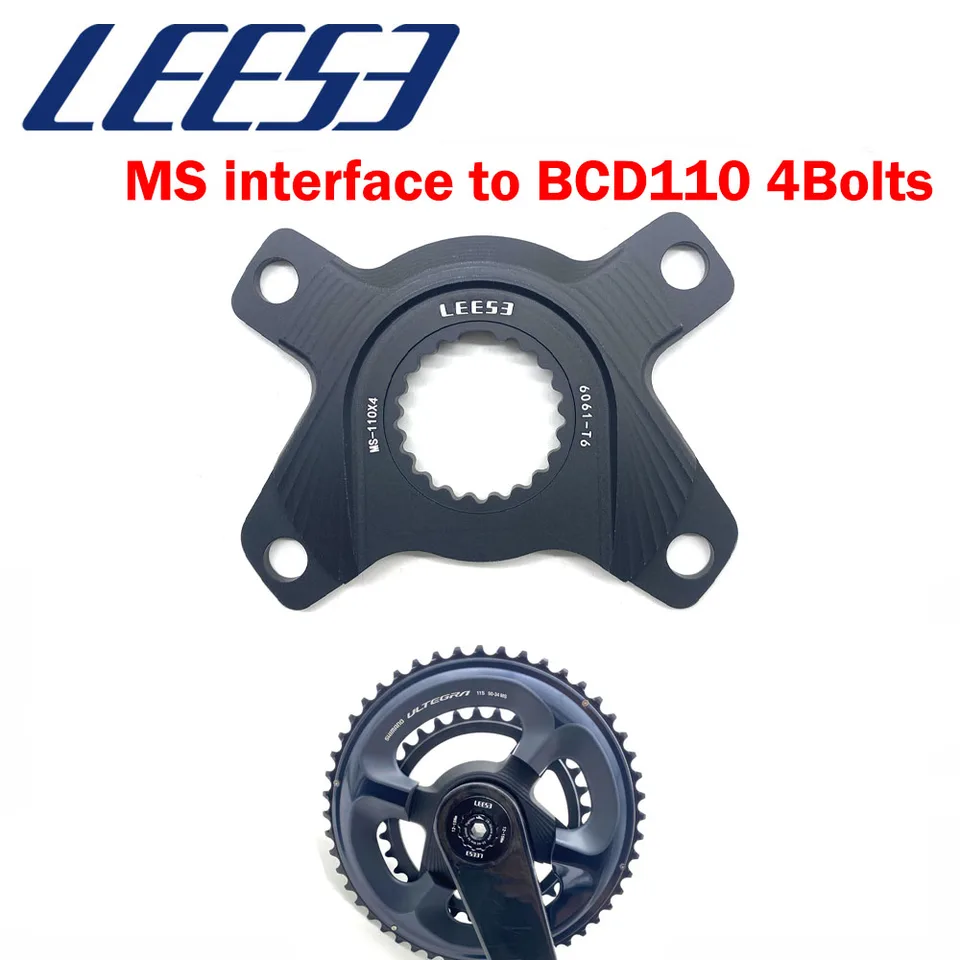 Leese Road Bike Raining Adapter pre MS Micro Spline rozhranie pre SH1Mano 110BCD 4BOLT Crankset Reťazový konverzný konverzný disk sedadla