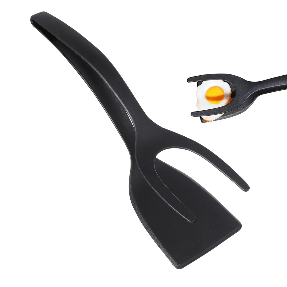 Leeseph 2-v-1 špachtľba kliešte, vaječné plupperové rybie rybie palacinka francúzsky toast Omelet na výrobu náradia mäsa pre domácu kuchyňu kuchár