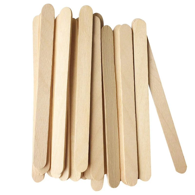 Leeseph Craft Sticks Ice Cream Sticks Drevená nanuka tyčinky 11.4 cm Dĺžka ošetrenia ľadového pop pre ručné náradie pre nápoje živice.