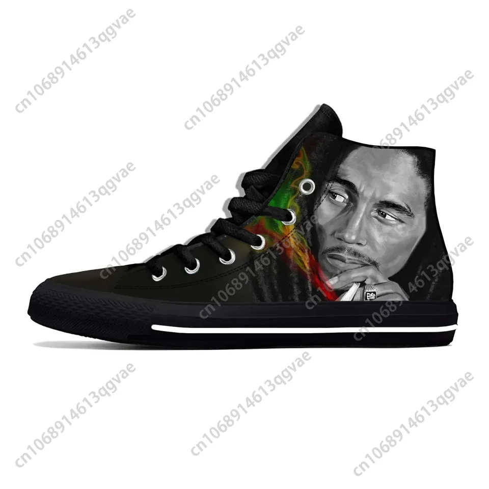 Legenda Bob Marley Reggae Rasta Hudba rock módne ležérne topánky High Top Comfort Prieduble 3D Print Men Dámske tenisky