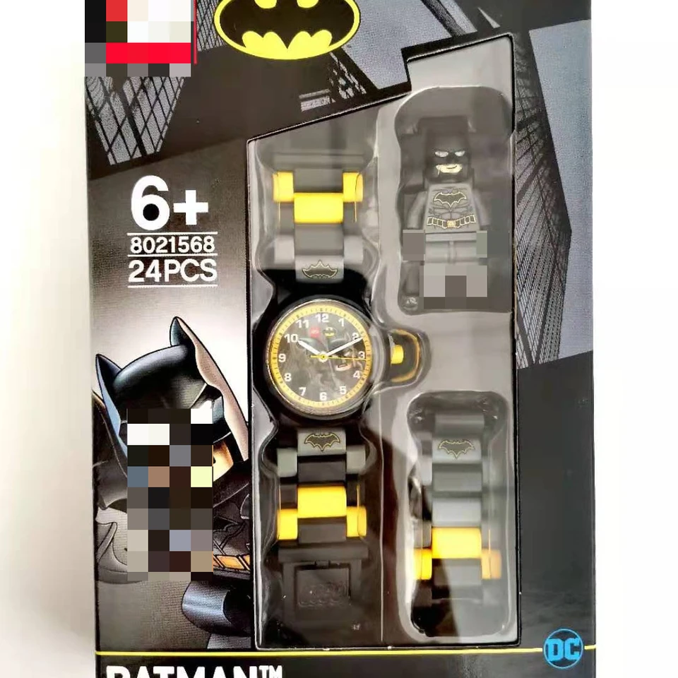 Leggo Stock Detské hodinky Phantom Ninja Superman Bat Star Wons Woman Zhromaždenie hračky