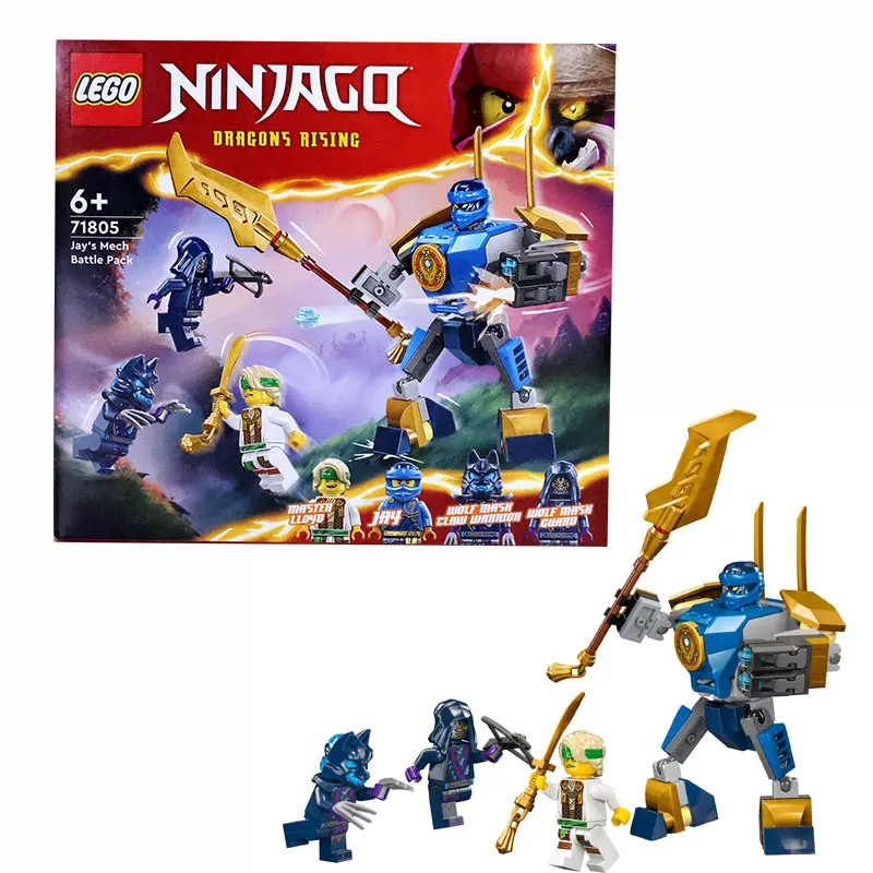 Lego 71805 Ninjago Jay's Mech Battle Pack, akčná hračka pre chlapcov a dievčatá s akčnou postavou a minifigure