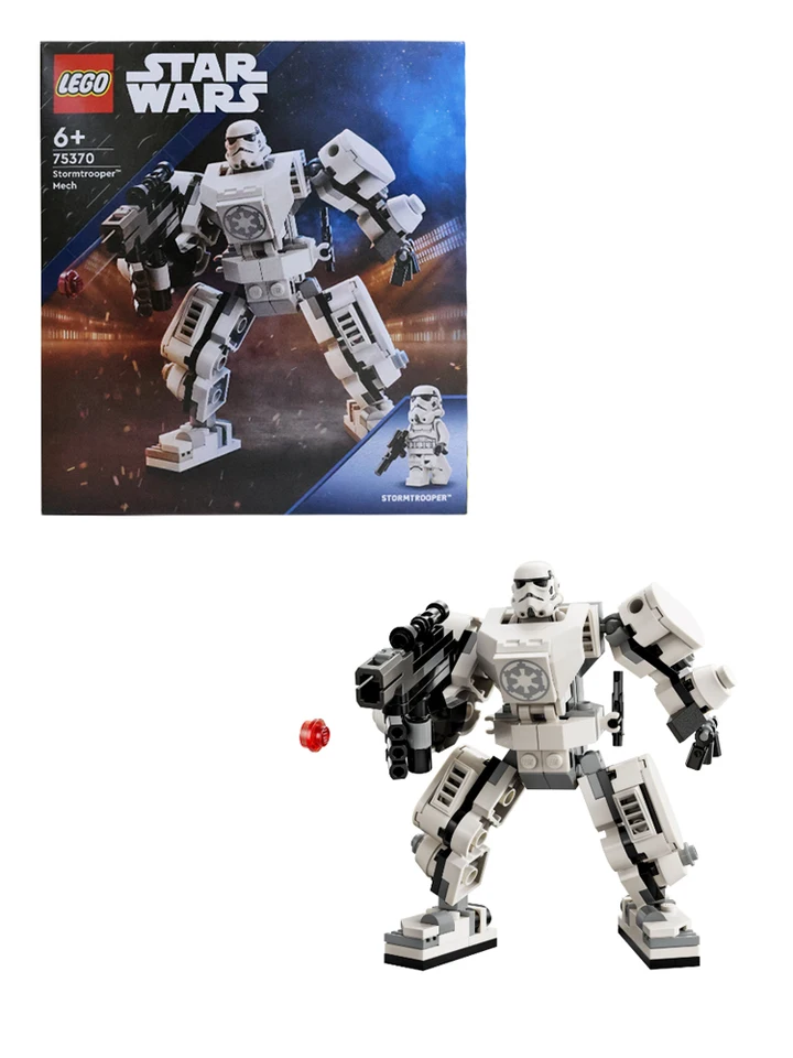 Lego 75370 Star Wars Stormtrooper Mech Star Wars Zhromažďovanie pre deti, akčná postava Star Wars má kokpit