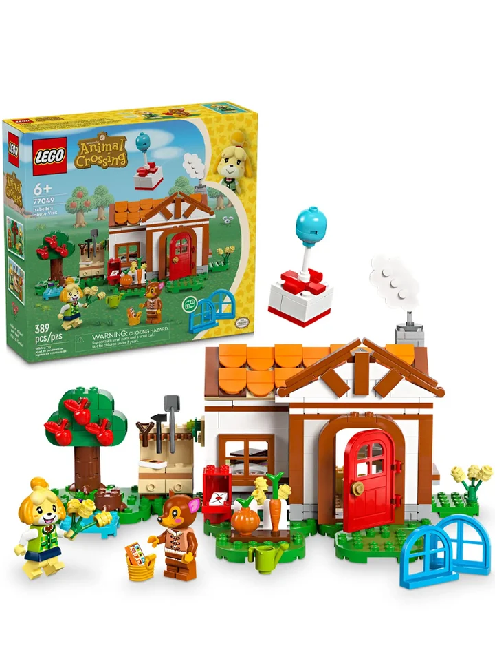 LEGO 77049 Crossing Animal Crossing Isabelle's House Návšteva, stavateľná kreatívna hračka, zahŕňa faunu a ďalšie postavy hračiek pre kríženie zvierat
