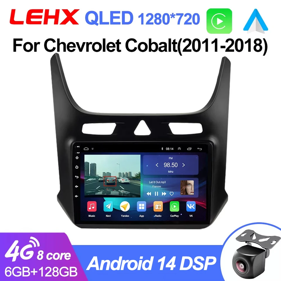 Lehx Pro DSP 5G WiFi Car Radio Multimedia Video Player pre Chevrolet Cobalt 2 2011 - 2018 Android 12 2 DIN DVD CARPLAY GPS